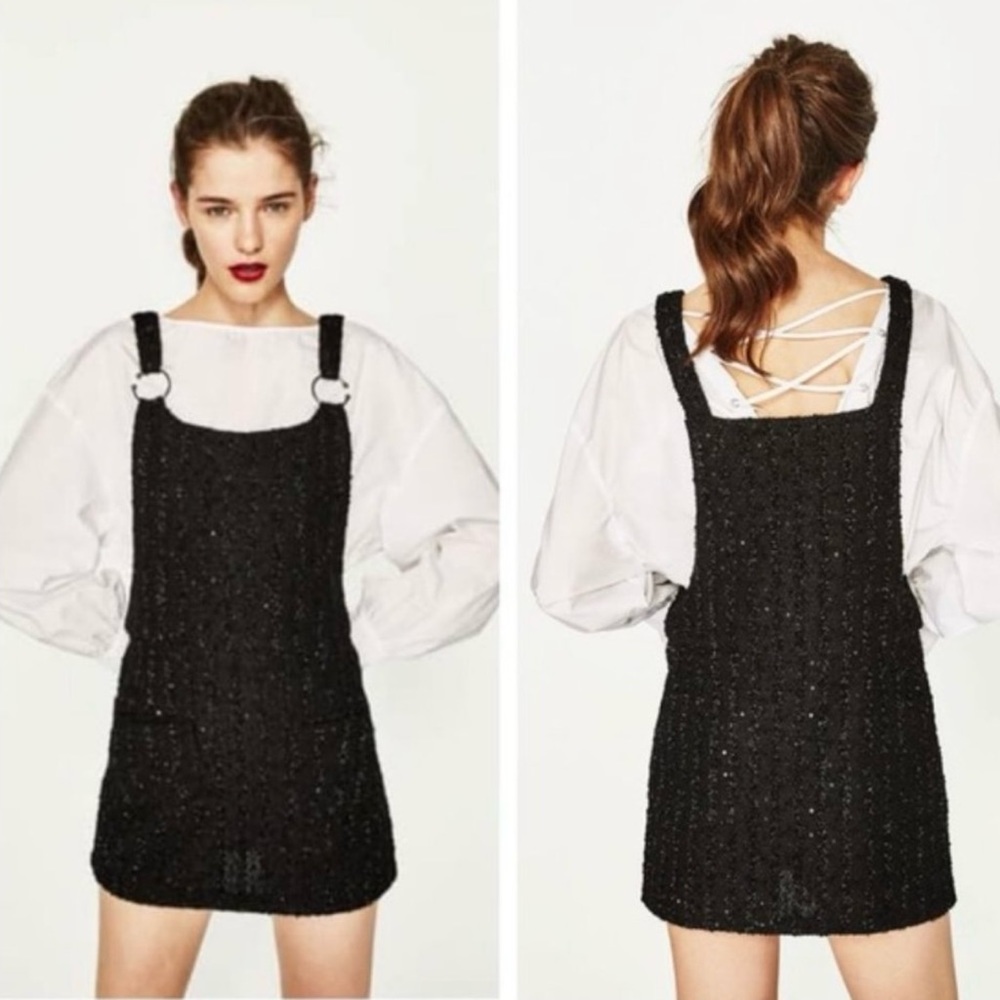 ZARA mini overall dress